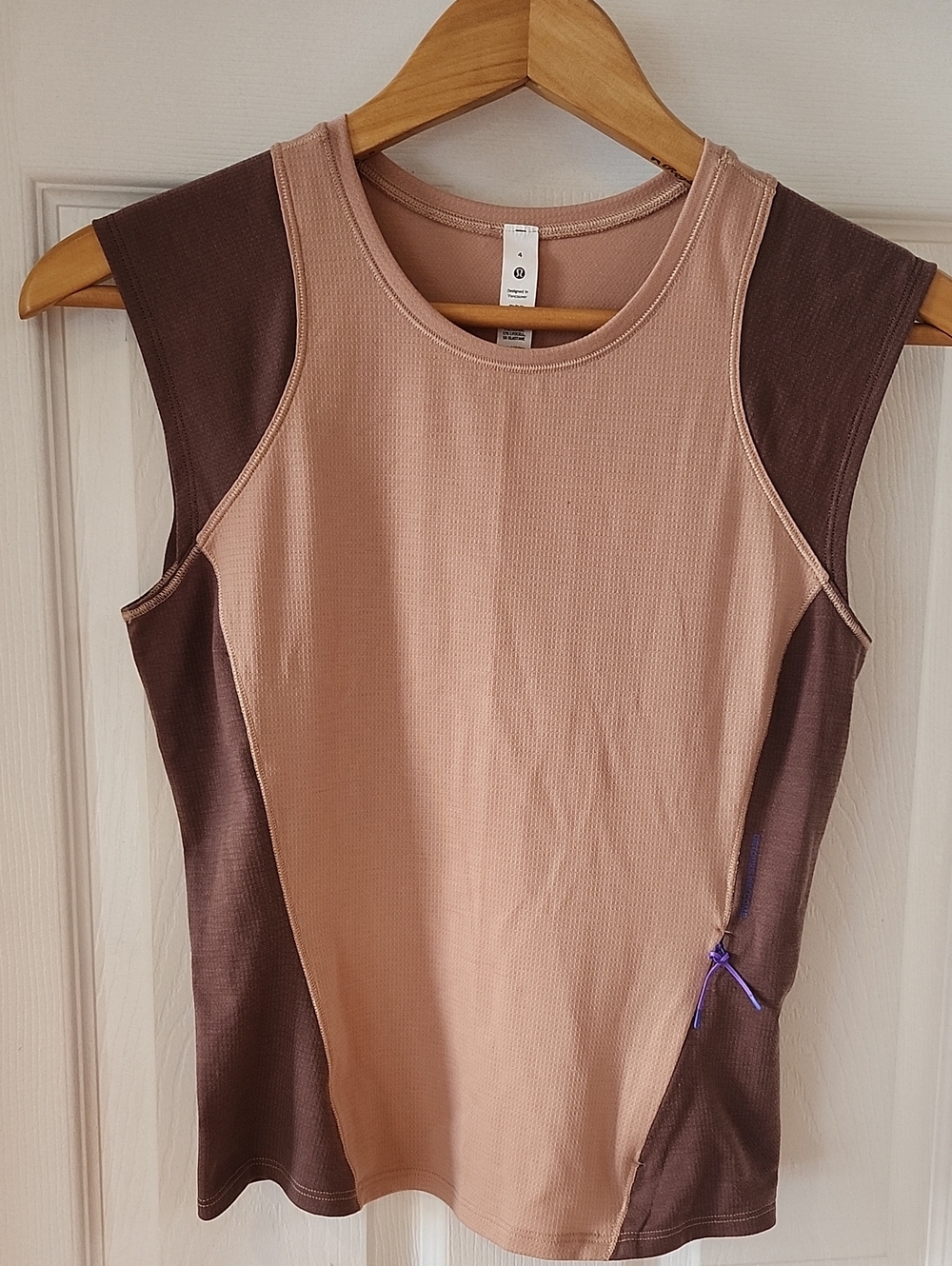 lululemon athletica Two-Tone Sleeveless Tank - Blush & Chocolate